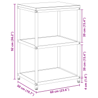 Produktbild för Köksförvaring HATTEM Olivgrön 60 x 50 x 92 cm Stål
