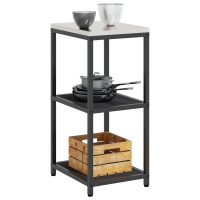 Produktbild för Köksförvaring HATTEM Svart 40 x 50 x 92 cm Stål