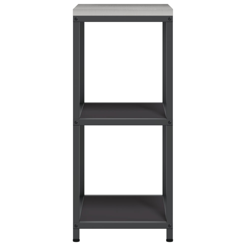 Produktbild för Köksförvaring HATTEM Svart 40 x 50 x 92 cm Stål