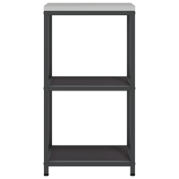 Produktbild för Köksförvaring HATTEM Svart 40 x 50 x 92 cm Stål