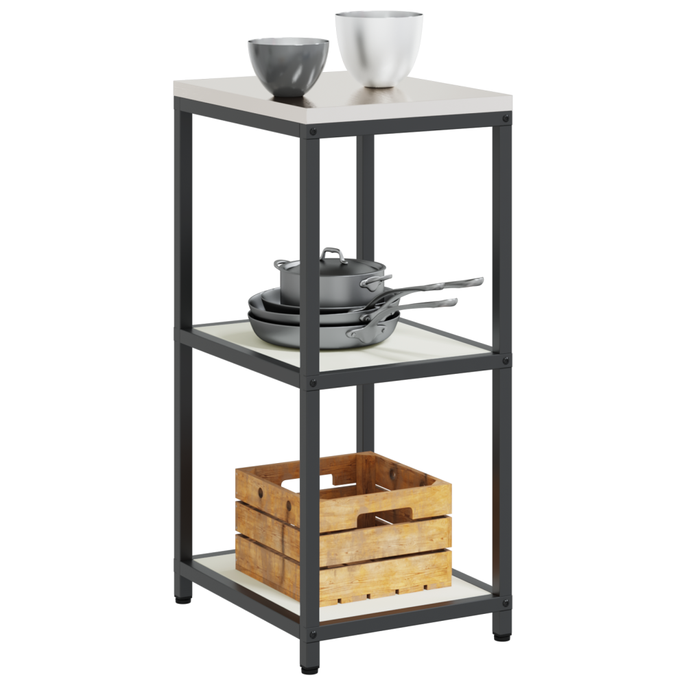 Produktbild för Köksförvaring HATTEM Vit 40 x 50 x 92 cm Stål