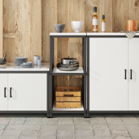 Produktbild för Köksförvaring HATTEM Vit 40 x 50 x 92 cm Stål