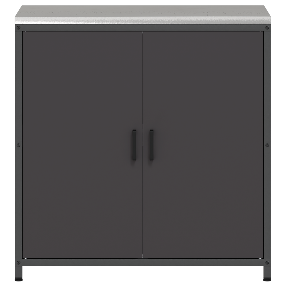 Produktbild för Köksförvaring HATTEM Svart 90 x 50 x 92 cm Stål