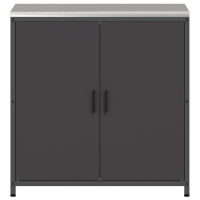 Produktbild för Köksförvaring HATTEM Svart 90 x 50 x 92 cm Stål