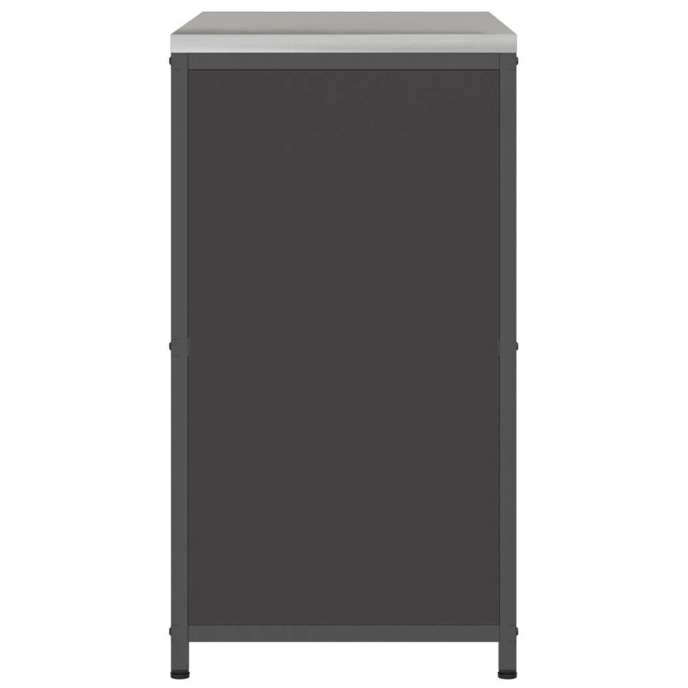 Produktbild för Köksförvaring HATTEM Svart 90 x 50 x 92 cm Stål