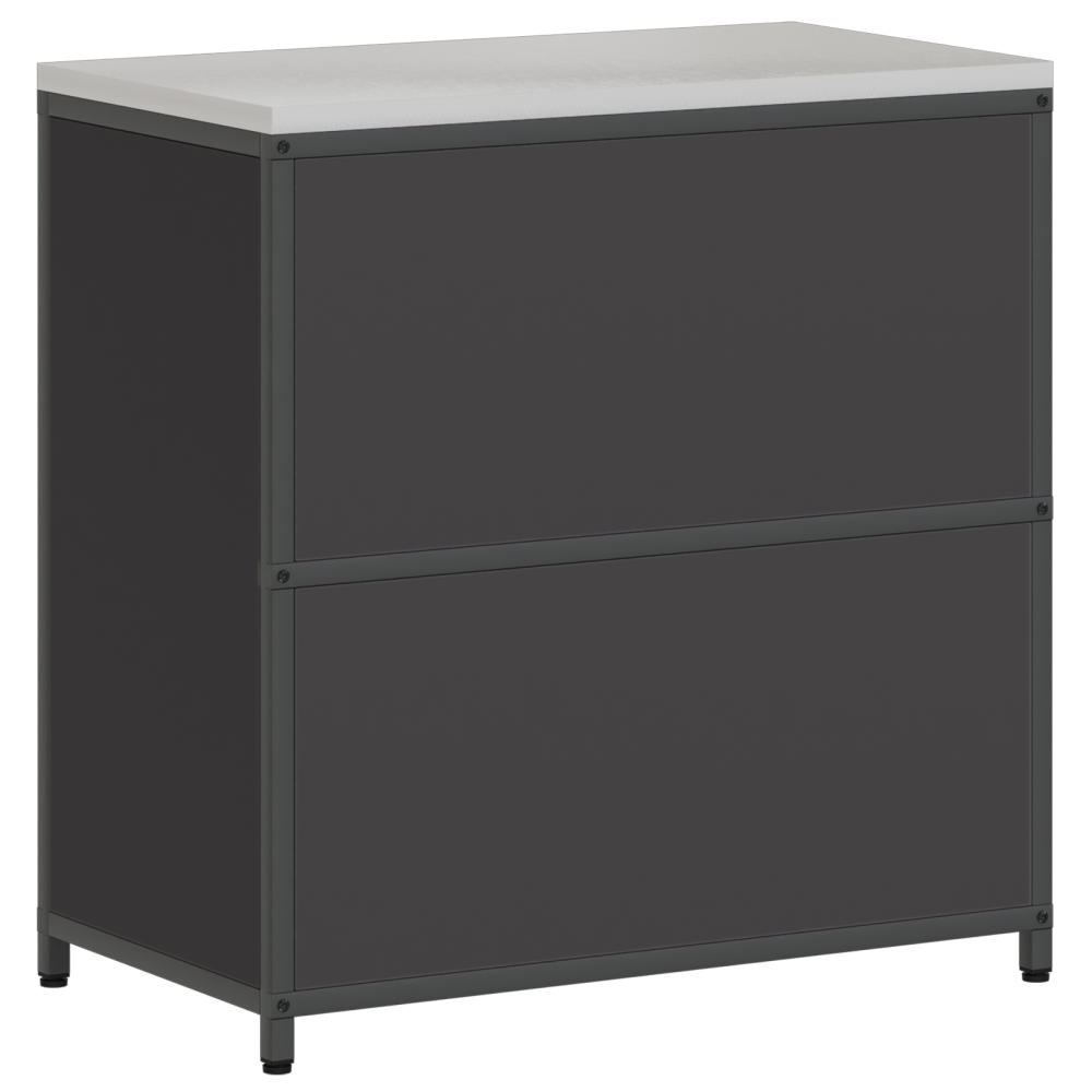Produktbild för Köksförvaring HATTEM Svart 90 x 50 x 92 cm Stål