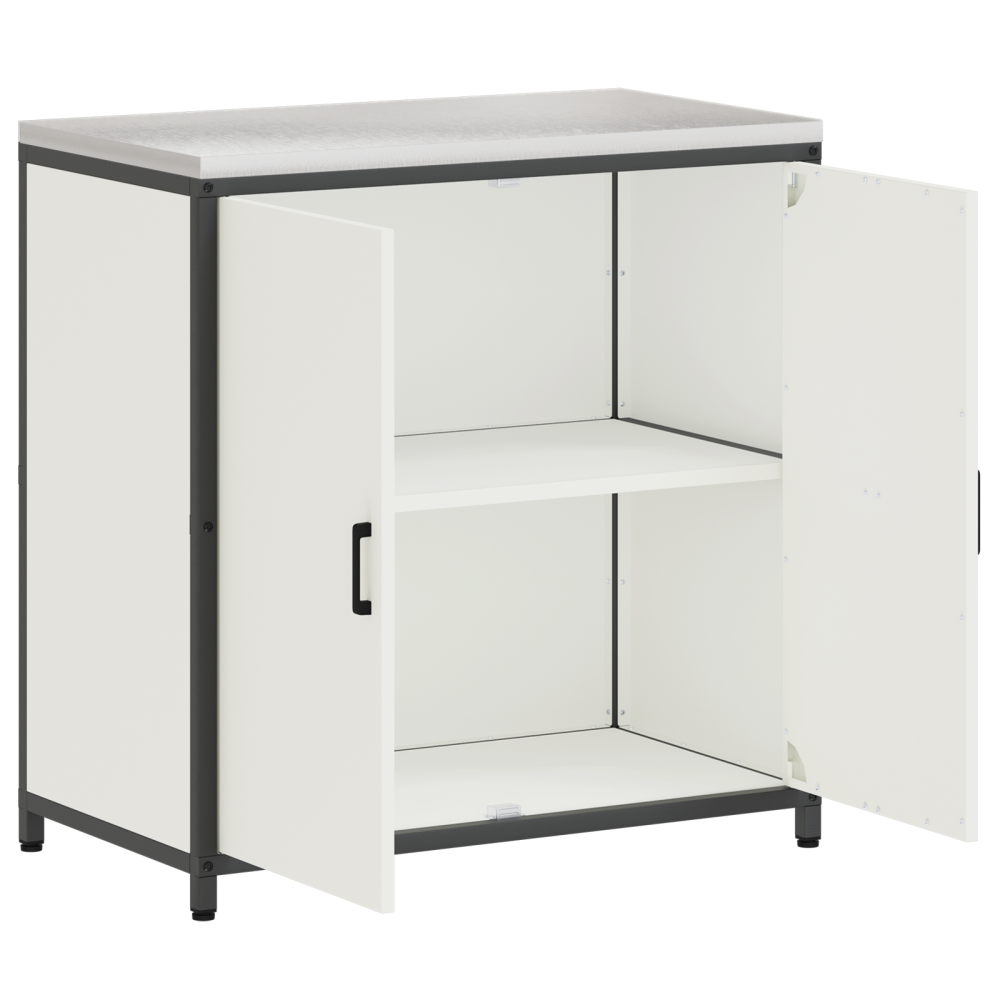 Produktbild för Köksförvaring HATTEM Vit 90 x 50 x 92 cm Stål