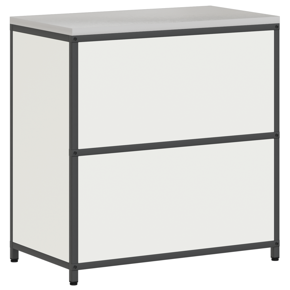 Produktbild för Köksförvaring HATTEM Vit 90 x 50 x 92 cm Stål