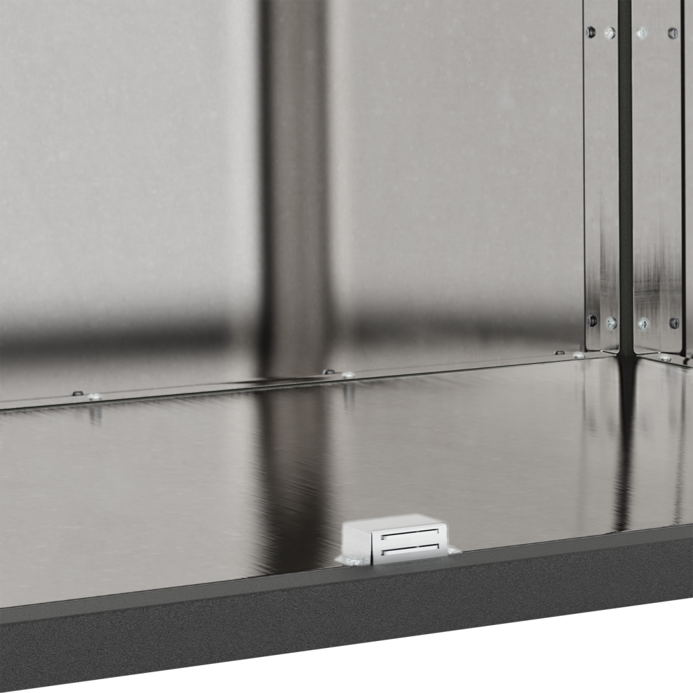 Produktbild för Köksförvaring HATTEM Silver 90 x 50 x 92 cm Stål