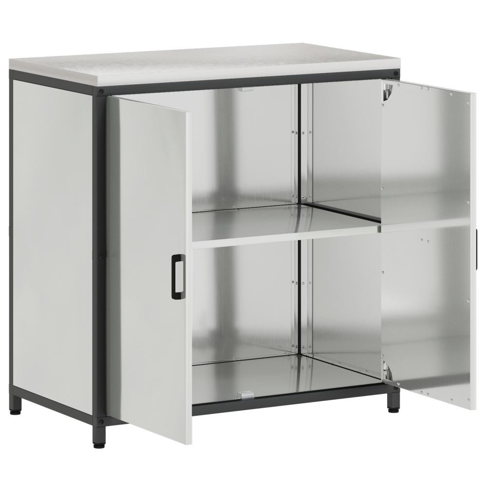 Produktbild för Köksförvaring HATTEM Silver 90 x 50 x 92 cm Stål