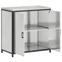 Produktbild för Köksförvaring HATTEM Silver 90 x 50 x 92 cm Stål