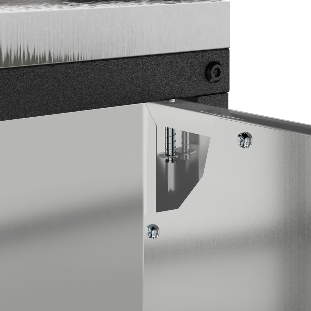 Produktbild för Köksförvaring HATTEM Silver 90 x 50 x 92 cm Stål