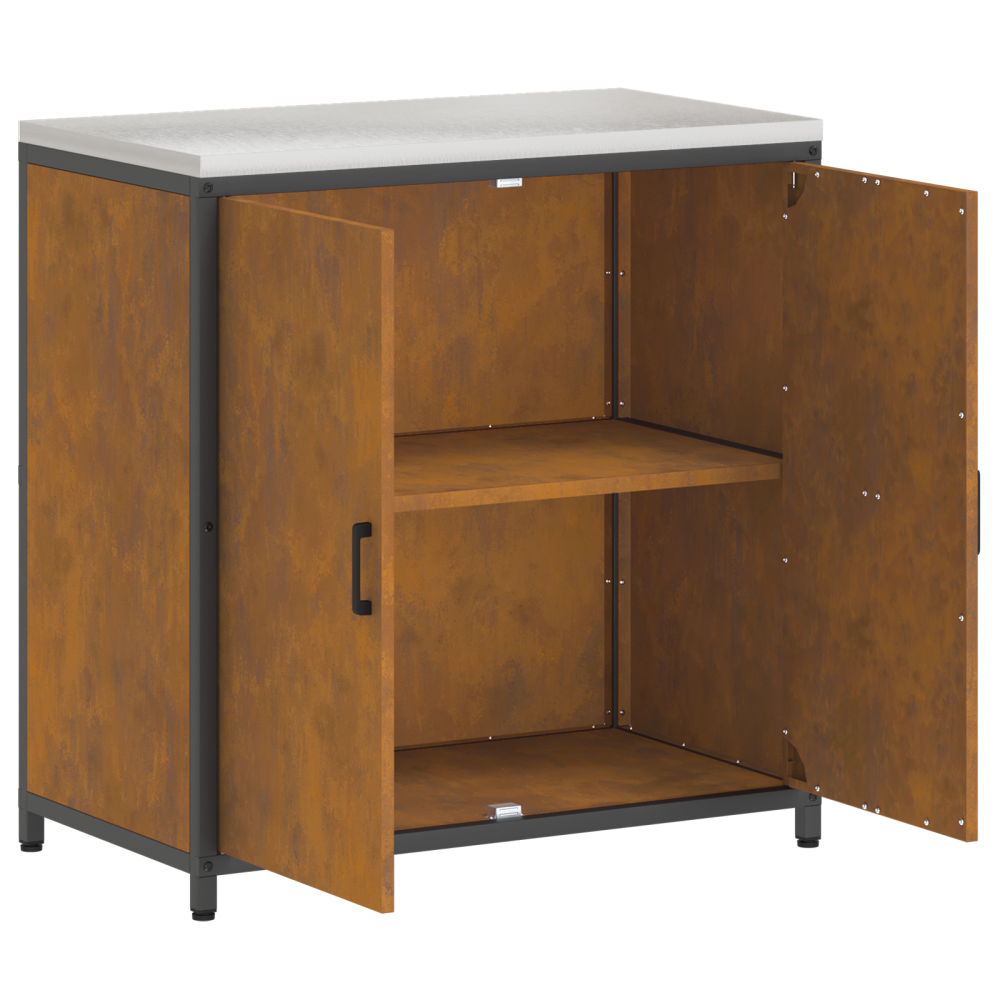 Produktbild för Köksförvaring HATTEM Rostig 90 x 50 x 92 cm Stål