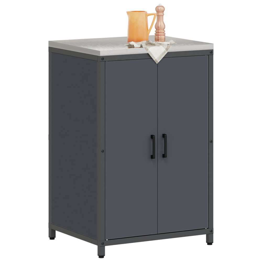Produktbild för Köksförvaring HATTEM Antracit 60 x 50 x 92 cm Stål