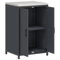 Produktbild för Köksförvaring HATTEM Antracit 60 x 50 x 92 cm Stål