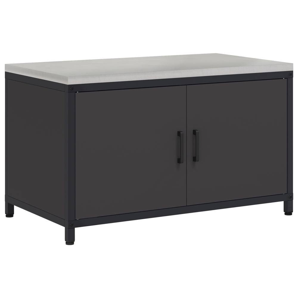 Produktbild för Köksförvaring HATTEM Svart 90 x 50 x 53 cm Stål