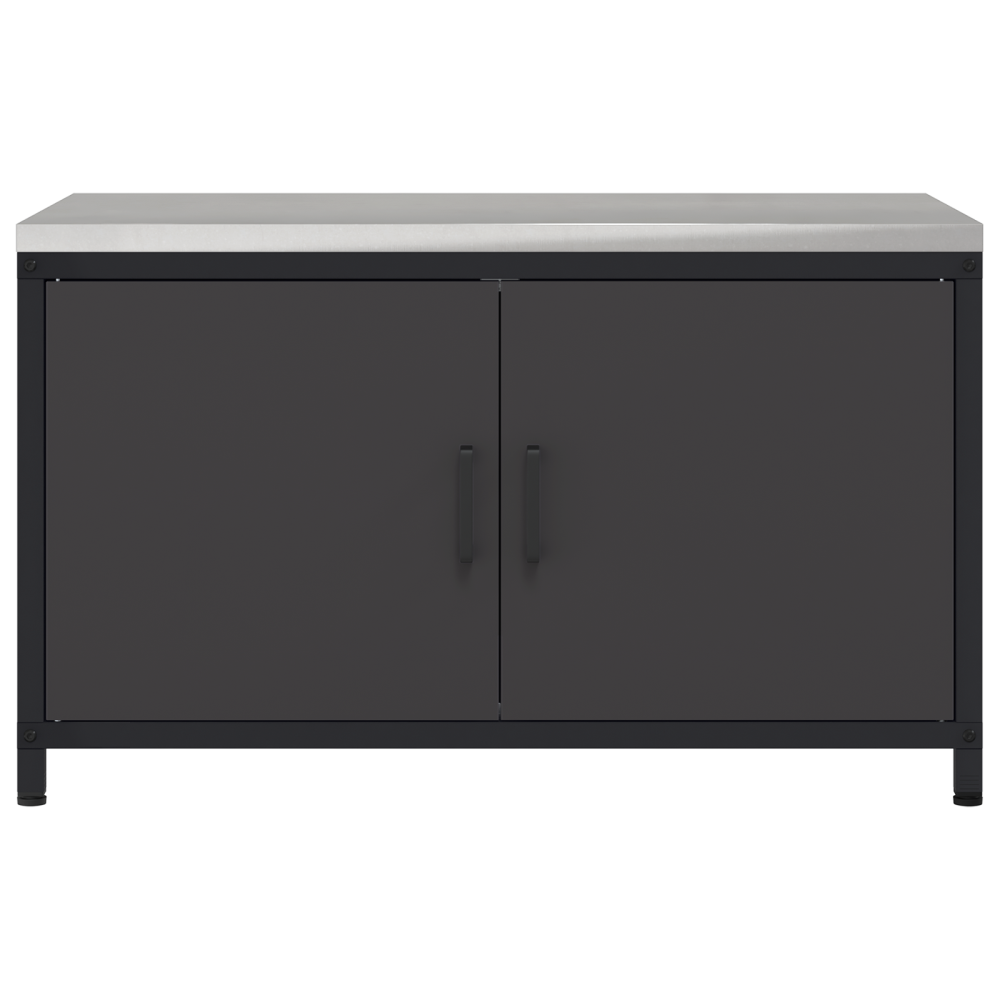 Produktbild för Köksförvaring HATTEM Svart 90 x 50 x 53 cm Stål