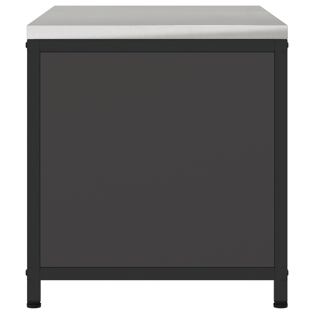 Produktbild för Köksförvaring HATTEM Svart 90 x 50 x 53 cm Stål