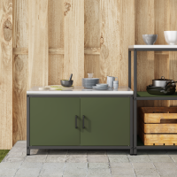 Produktbild för Köksförvaring HATTEM Olivgrön 90 x 50 x 53 cm Stål