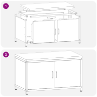 Produktbild för Köksförvaring HATTEM Silver 90 x 50 x 53 cm Stål