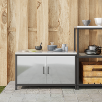Produktbild för Köksförvaring HATTEM Silver 90 x 50 x 53 cm Stål