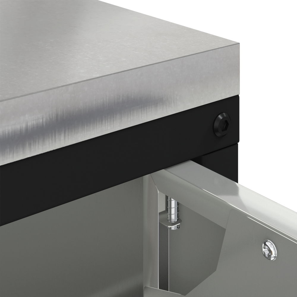 Produktbild för Köksförvaring HATTEM Silver 90 x 50 x 53 cm Stål