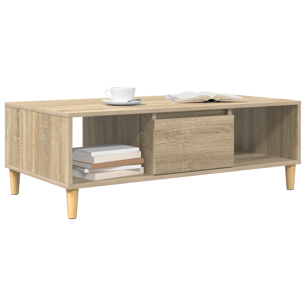 Produktbild för Kaffeebord Sonoma-ek 102 x 55 x 35 cm Konstruerat trä