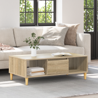 Produktbild för Kaffeebord Sonoma-ek 102 x 55 x 35 cm Konstruerat trä