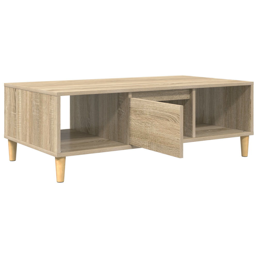 Produktbild för Kaffeebord Sonoma-ek 102 x 55 x 35 cm Konstruerat trä