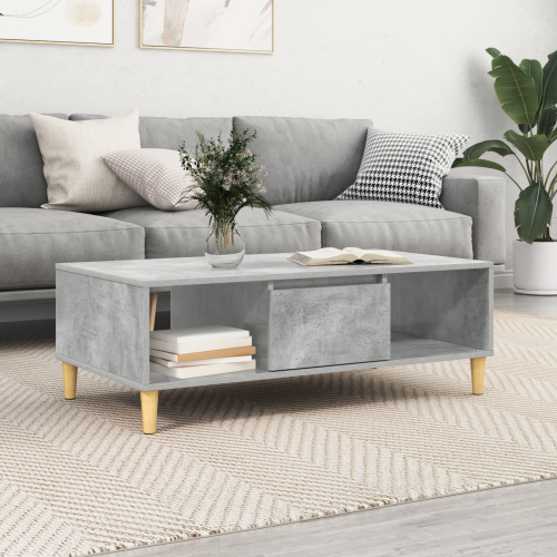 vidaXL Kaffeebord Betonggrå 102 x 55 x 35 cm Konstruerat trä