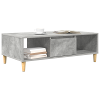 Produktbild för Kaffeebord Betonggrå 102 x 55 x 35 cm Konstruerat trä
