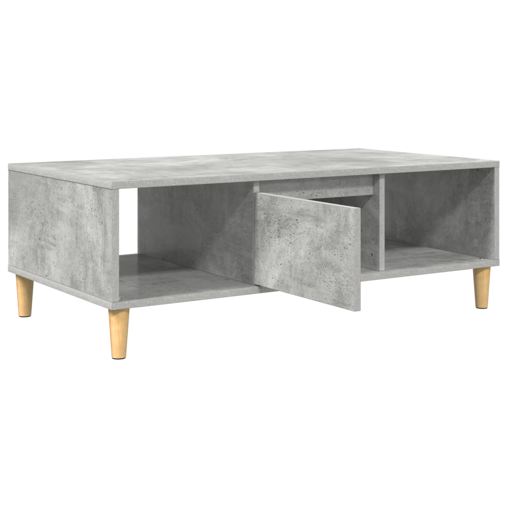 Produktbild för Kaffeebord Betonggrå 102 x 55 x 35 cm Konstruerat trä