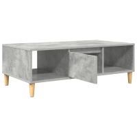 Produktbild för Kaffeebord Betonggrå 102 x 55 x 35 cm Konstruerat trä