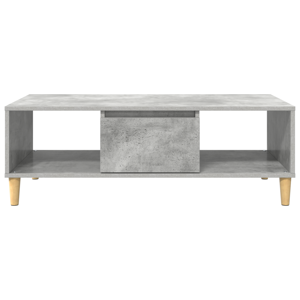 Produktbild för Kaffeebord Betonggrå 102 x 55 x 35 cm Konstruerat trä