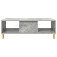 Produktbild för Kaffeebord Betonggrå 102 x 55 x 35 cm Konstruerat trä