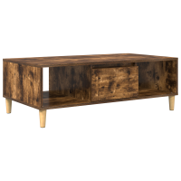 Produktbild för Kaffeebord Rökt ek 102 x 55 x 35 cm Konstruerat trä