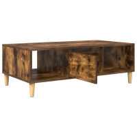 Produktbild för Kaffeebord Rökt ek 102 x 55 x 35 cm Konstruerat trä
