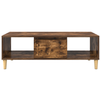 Produktbild för Kaffeebord Rökt ek 102 x 55 x 35 cm Konstruerat trä
