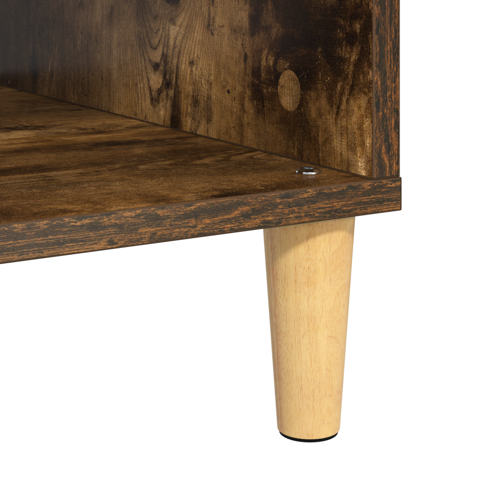 Produktbild för Kaffeebord Rökt ek 102 x 55 x 35 cm Konstruerat trä