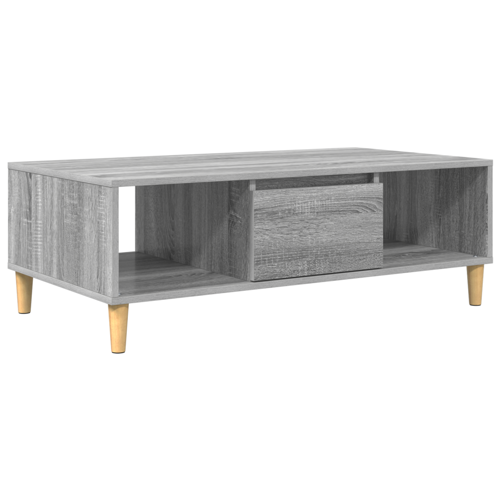 Produktbild för Kaffeebord Grå Sonoma 102 x 55 x 35 cm Konstruerat trä