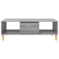 Produktbild för Kaffeebord Grå Sonoma 102 x 55 x 35 cm Konstruerat trä