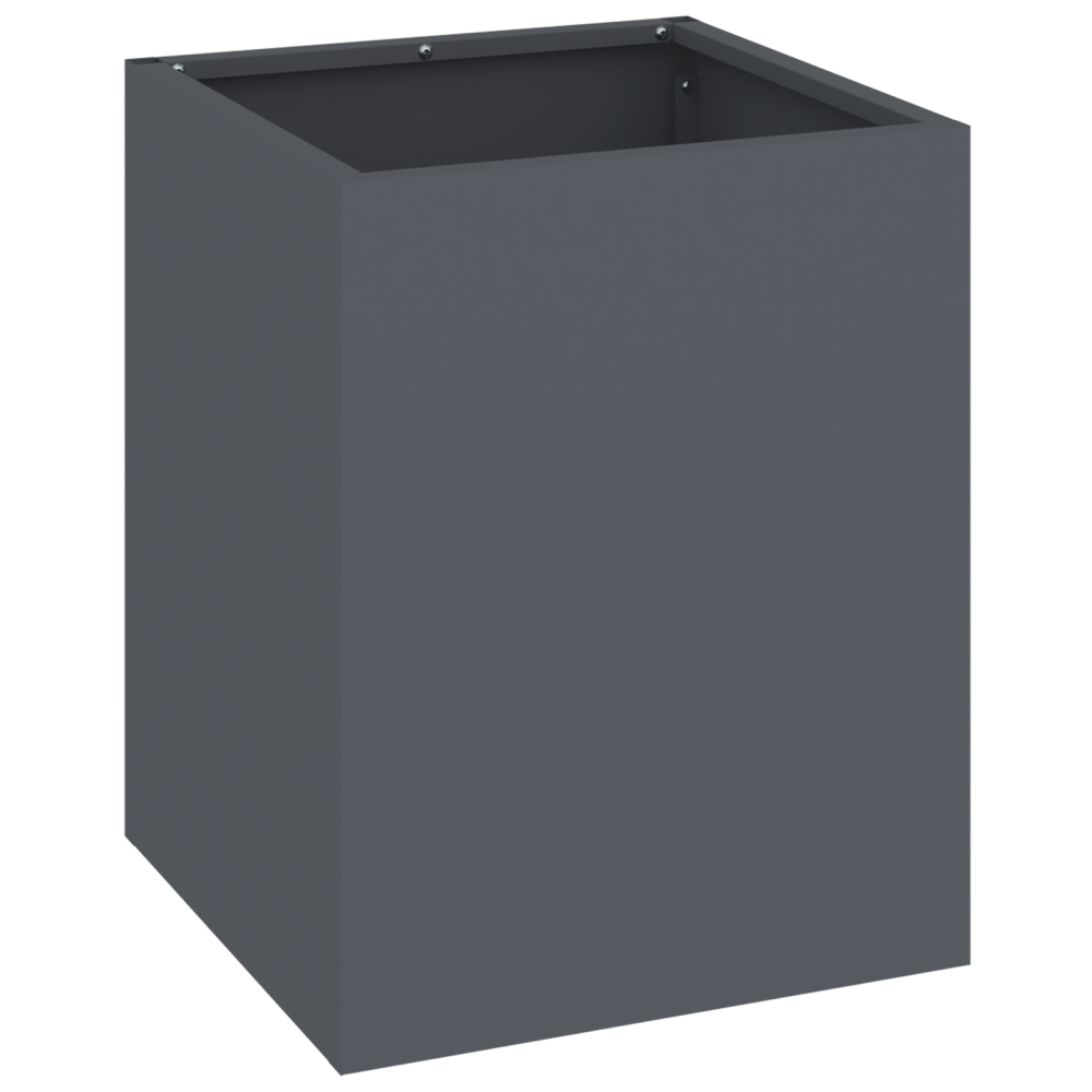 Produktbild för Trädgårdsplanterare Antracit 32 x 32 x 40 cm Kallvalsat stål