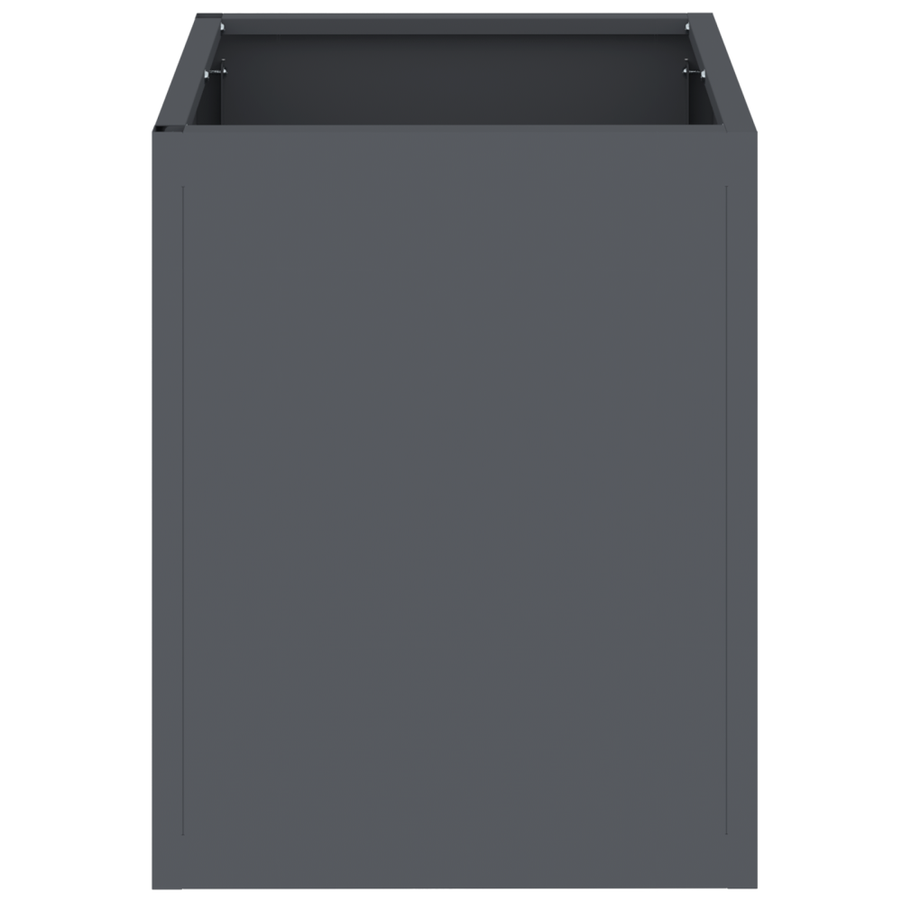 Produktbild för Trädgårdsplanterare Antracit 32 x 32 x 40 cm Kallvalsat stål