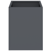 Produktbild för Trädgårdsplanterare Antracit 32 x 32 x 40 cm Kallvalsat stål