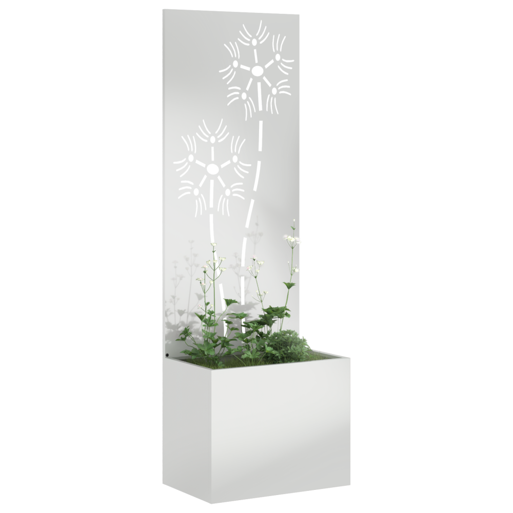 Produktbild för Trädgårds integritetsskärm Silver 50 x 150 cm Galvaniserat stål