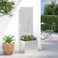 Produktbild för Trädgårds integritetsskärm Silver 50 x 150 cm Galvaniserat stål