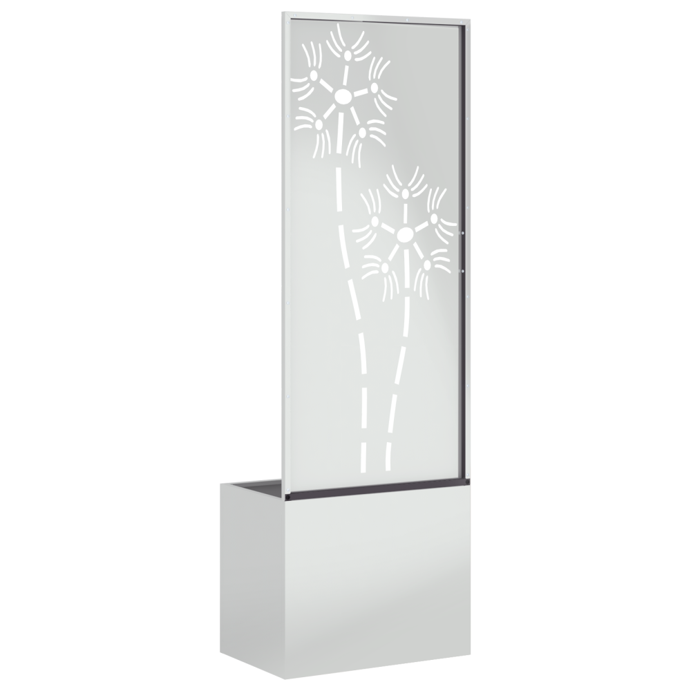 Produktbild för Trädgårds integritetsskärm Silver 50 x 150 cm Galvaniserat stål