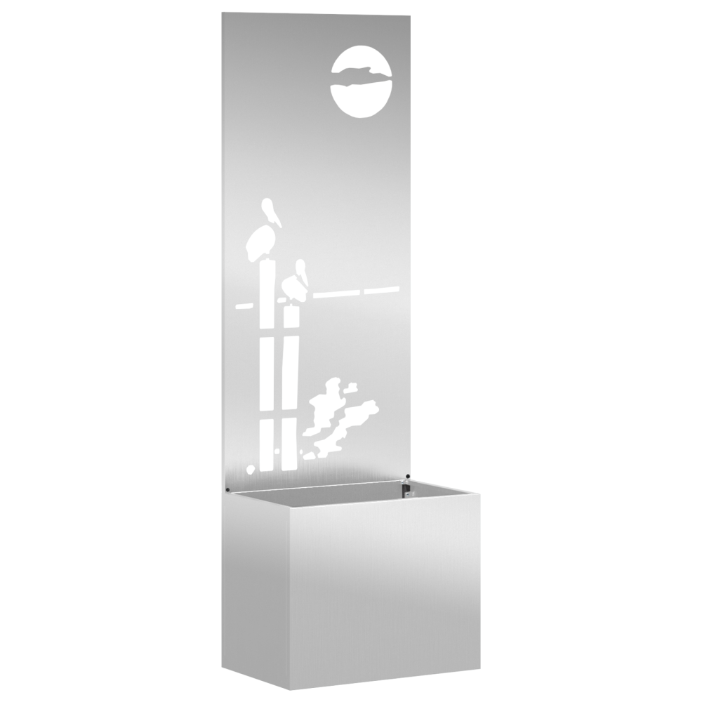 Produktbild för Trädgårds integritetsskärm Fiskfjäll Silver 50 x 32 x 150 cm