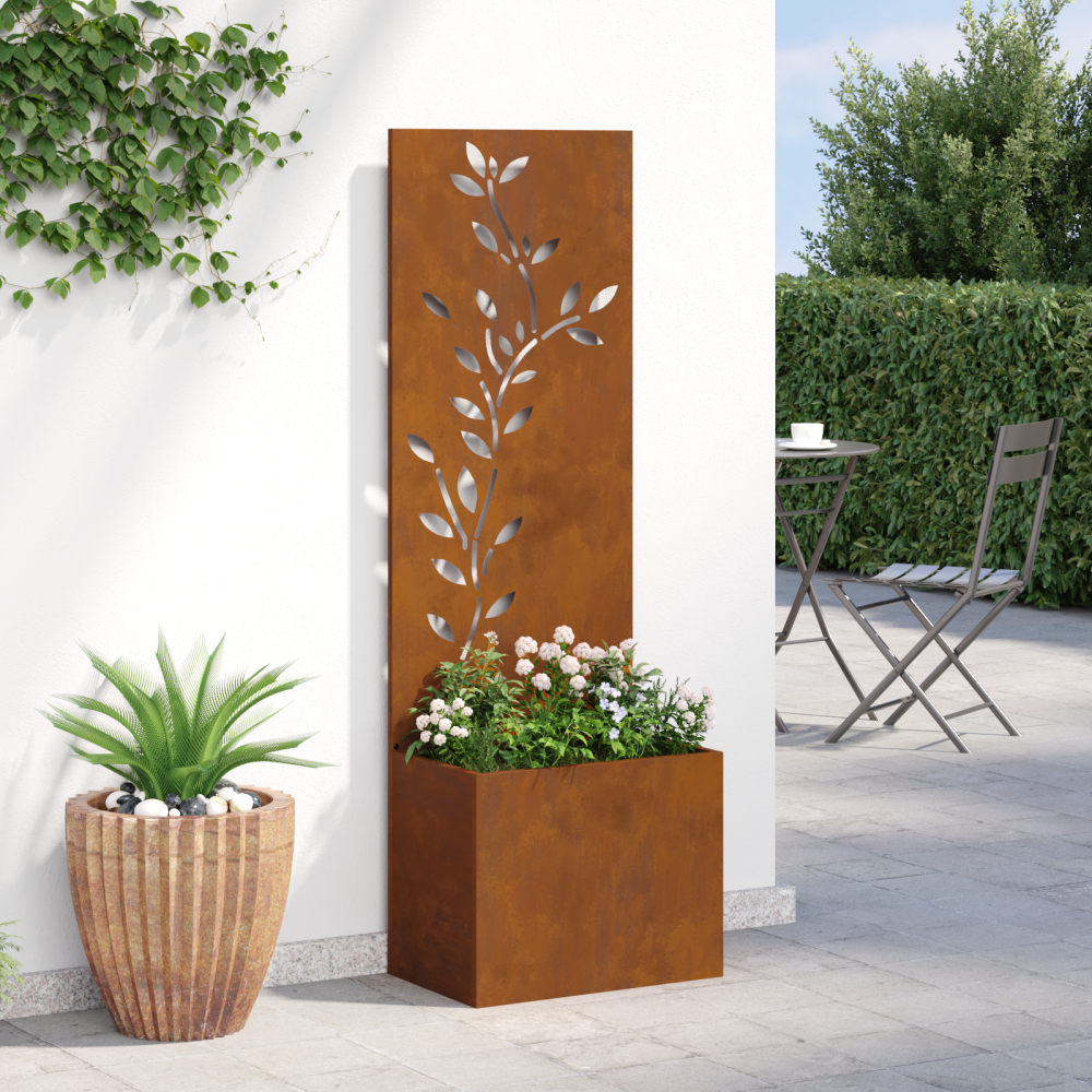 Produktbild för Trädgårds integritetsskärm Rostig 50 x 140 cm cortenstål