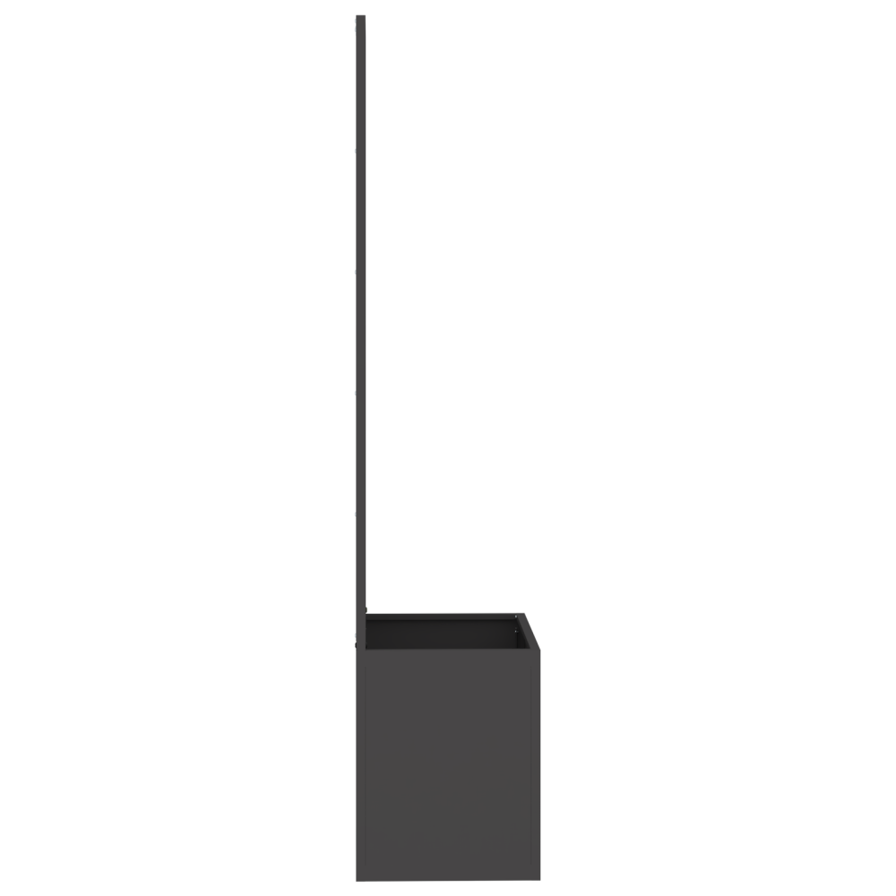 Produktbild för Trädgårds integritetsskärm Svart 50 x 150 cm Kallvalsat stål